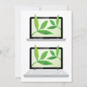 Laptops met bladeren kaart (Voorkant)