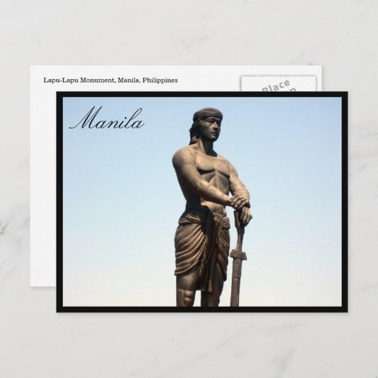 lapu-lapu-standbeeld briefkaart (Voorkant / Achterkant)