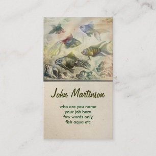 l'aqua d'aquarium pêche le carte de visite gentil