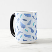 L'aquarelle bleue repère la tasse Morphing de 15 (Devant gauche)
