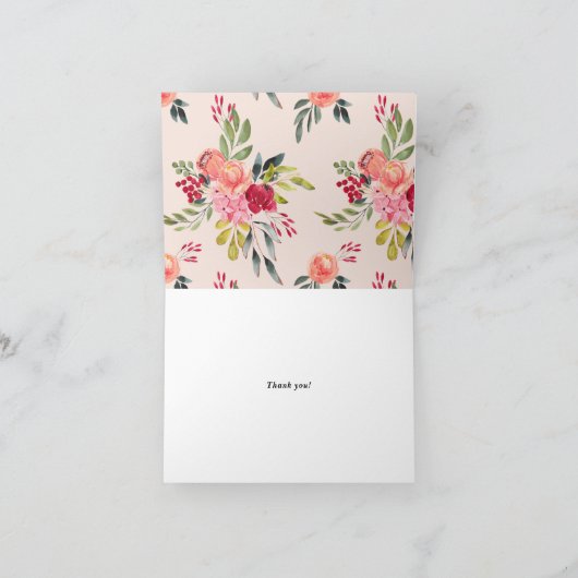 L'aquarelle classique fleurit le carte de (Intérieur)