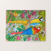 L'aquarelle d'ara Parrots le puzzle (Horizontal)