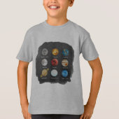 L'aquarelle de système solaire badine le T-shirt (Devant)