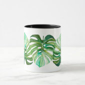 L'aquarelle de trio de Monstera laisse la tasse (Centre)