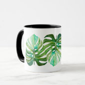 L'aquarelle de trio de Monstera laisse la tasse (Devant gauche)