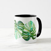 L'aquarelle de trio de Monstera laisse la tasse (Devant droit)