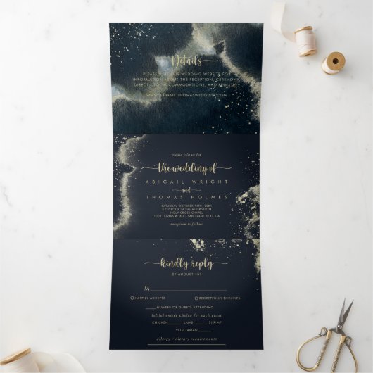 L'aquarelle dorée triple Mariage de (Intérieur)