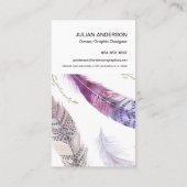 L'aquarelle fait varier le pas du carte de visite (Dos)