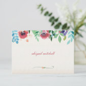 L'aquarelle fleurit la carte de note (Debout devant)