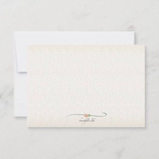 L'aquarelle fleurit la carte de note (Dos)