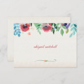 L'aquarelle fleurit la carte de note (Devant / Derrière)