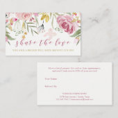 L'aquarelle fleurit rose de | et référence florale (Devant / Derrière)