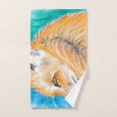 L'aquarelle rouge de Fox (Serviette à main)