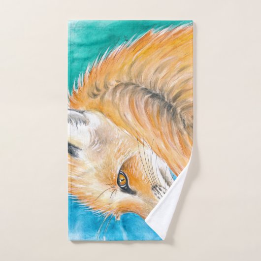 L'aquarelle rouge de Fox (Serviette à main)