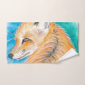 L'aquarelle rouge de Fox (Serviette à main)