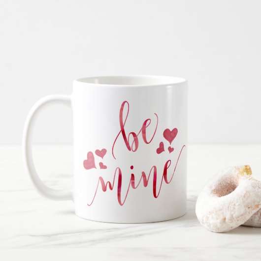 L'aquarelle soit tasse de Saint-Valentin de mine (Avec donut)