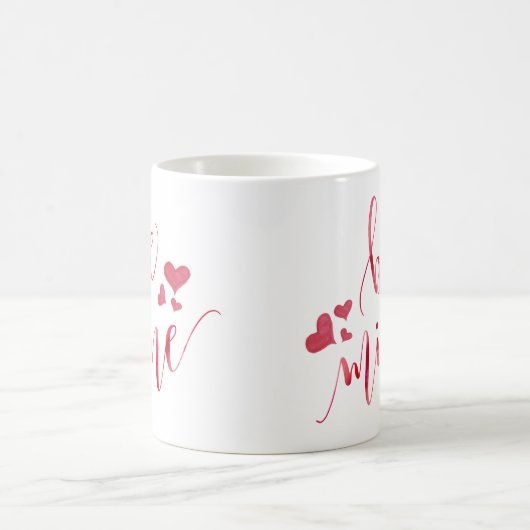 L'aquarelle soit tasse de Saint-Valentin de mine (Centre)