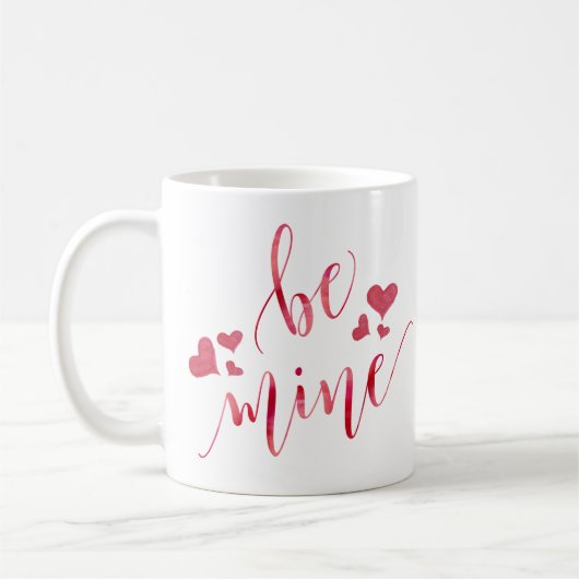 L'aquarelle soit tasse de Saint-Valentin de mine (Gauche)