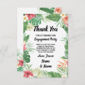 L'aquarelle tropicale fleurit épouser de carte de (Devant / Derrière)