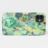 L'aquarelle verte a esquissé le coque iphone de (Dos (Horizontal))