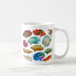 L'aquarium d'eau douce pêche la tasse