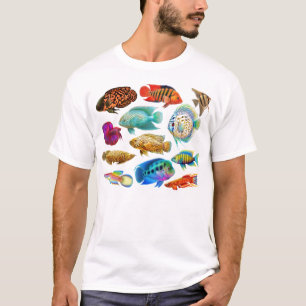 L'aquarium d'eau douce pêche le T-shirt