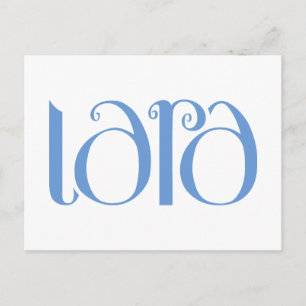 Lara blauw Briefkaart