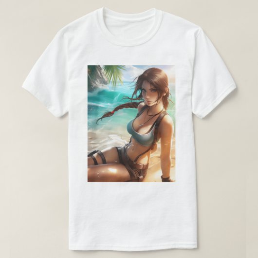 Lara Croft Badpak 7 T-shirt (Design voorkant)