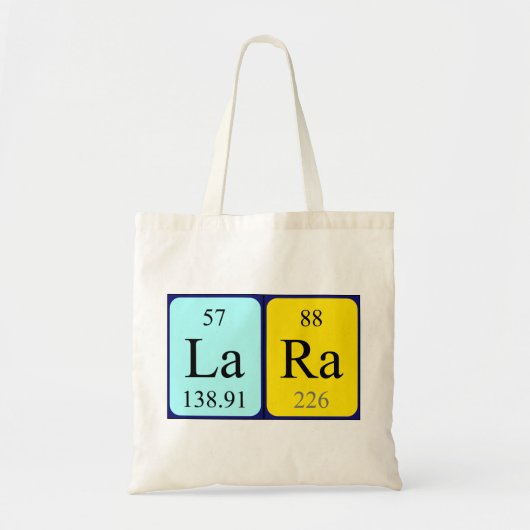 Lara Periodieke Naam canvas tas (Voorkant)