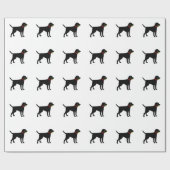 Larador Fetch, Black Lab play ball Cadeaupapier (Vlak)