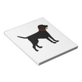 Larador Fetch, Black Lab play ball Notitieblok (Schuin)