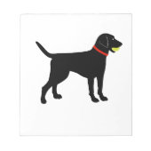 Larador Fetch, Black Lab play ball Notitieblok (Voorkant)
