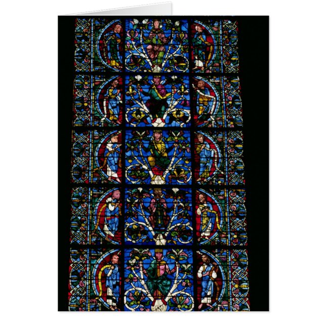 L'arbre de Jesse, fenêtre en ogive dans le facad (Devant)