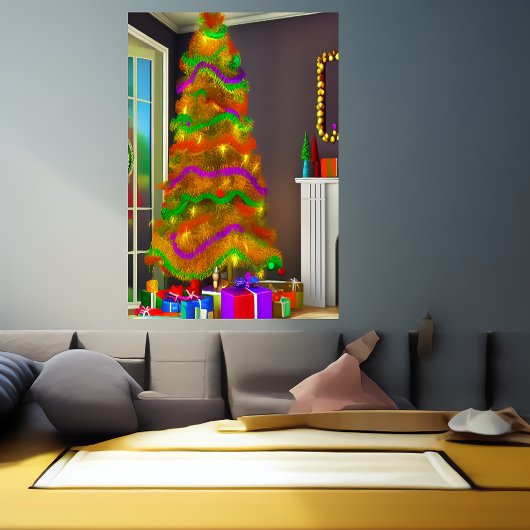 L'arbre de Noël | AI Art Poster