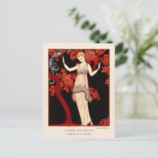 L'Arbre de science door George Barbier Briefkaart