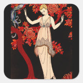 L'Arbre de science door George Barbier Vierkante Sticker (Voorkant)