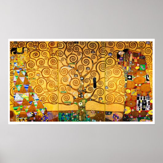 L'arbre de vie, affiche de Klimt (Devant)