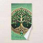 L'arbre de vie aux noeuds celtiques. (Serviette à main)