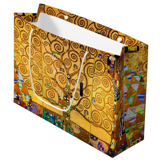 L'arbre de vie, Klimt Grand sac cadeau (Devant Angle)