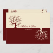 L'arbre du faire-part de mariage de Yin-Yang de la (Devant / Derrière)