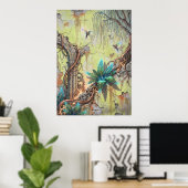 L'Arbre Fleuri de Lumière Art mural spirituel (Bureau à domicile)