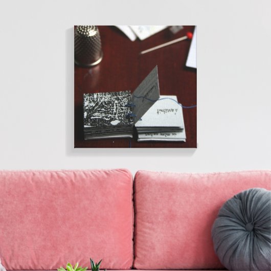 L'Arbre o Carré Tree Miniature Artist Book Canvas (Insitu (Woonkamer))