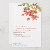 L'arbre rose fleurit invitation de partie de (Devant / Derrière)