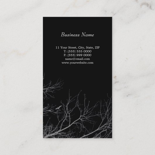 L'arbre silhouette le carte de visite créatif de (Dos)