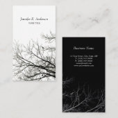 L'arbre silhouette le carte de visite créatif de (Devant / Derrière)