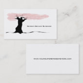 L'arbre stylisé fleurit carte de visite (Devant / Derrière)