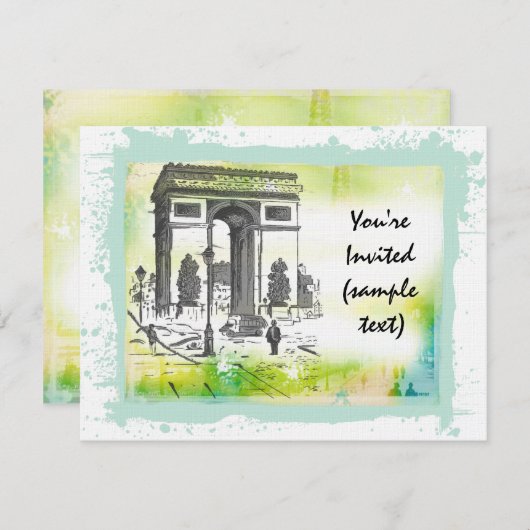 L'Arc de Triomphe Invitations (Devant / Derrière)