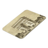 L'Arc de Triomphe, Parijs, gegraveerd door Auguste Magneet (Linkerzijde)