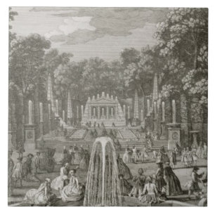 L'Arc de Triomphe, Versailles (graving) Tegeltje