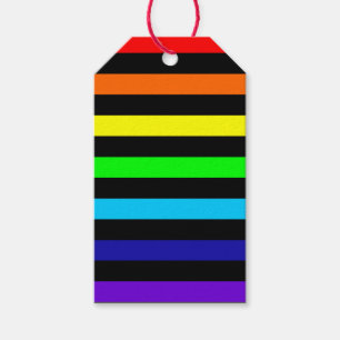 L'arc-en-ciel barre des étiquettes de cadeau